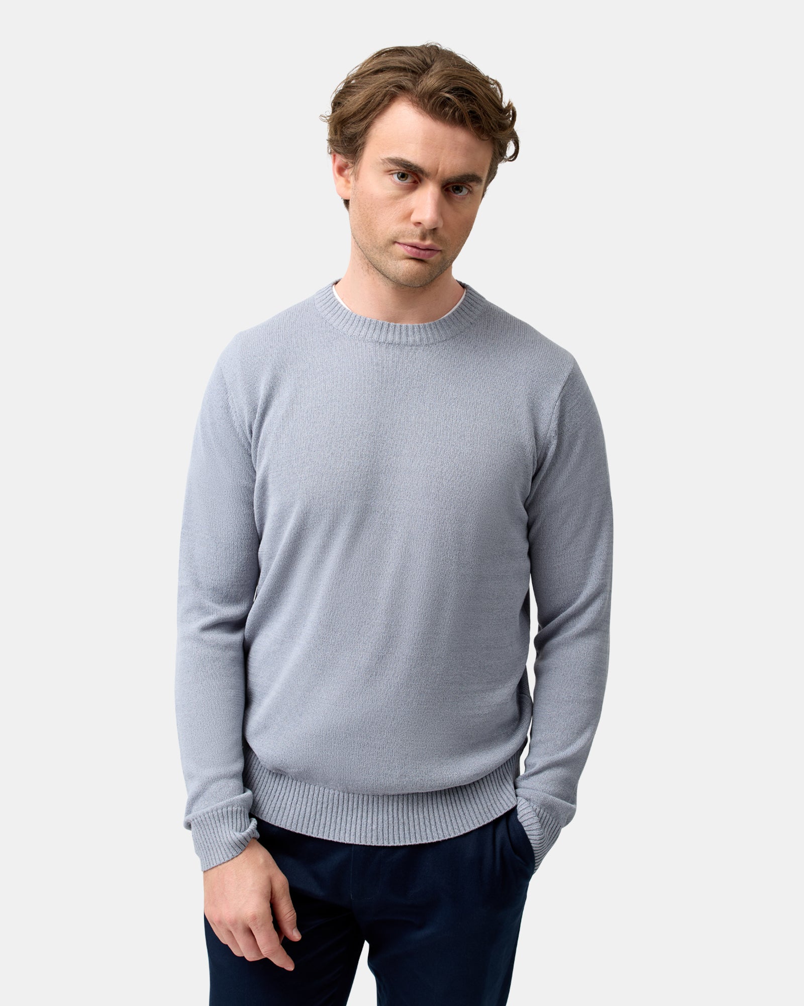 BOUCLE CREW NECK KNIT