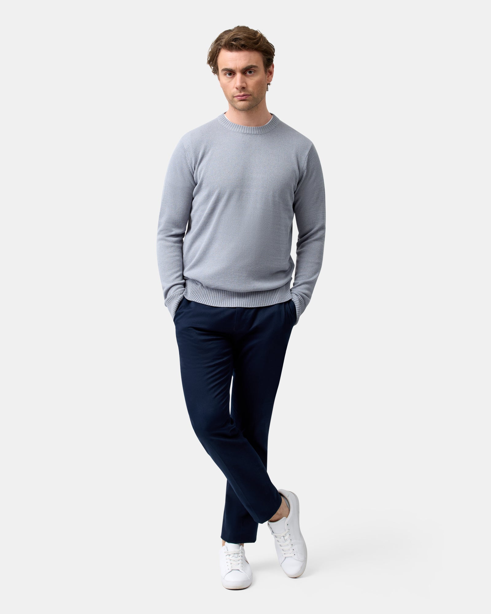 BOUCLE CREW NECK KNIT