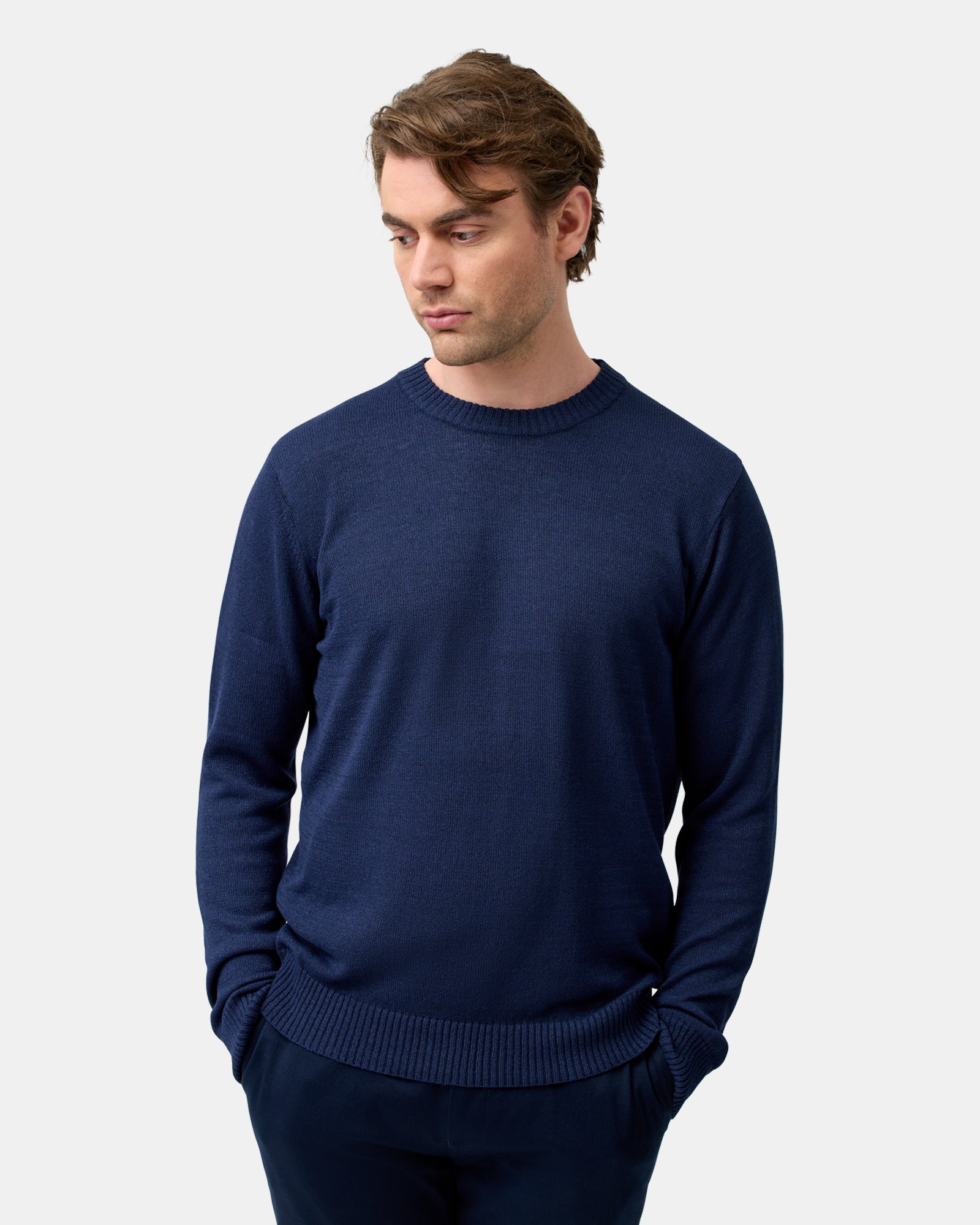 BOUCLE CREW NECK KNIT