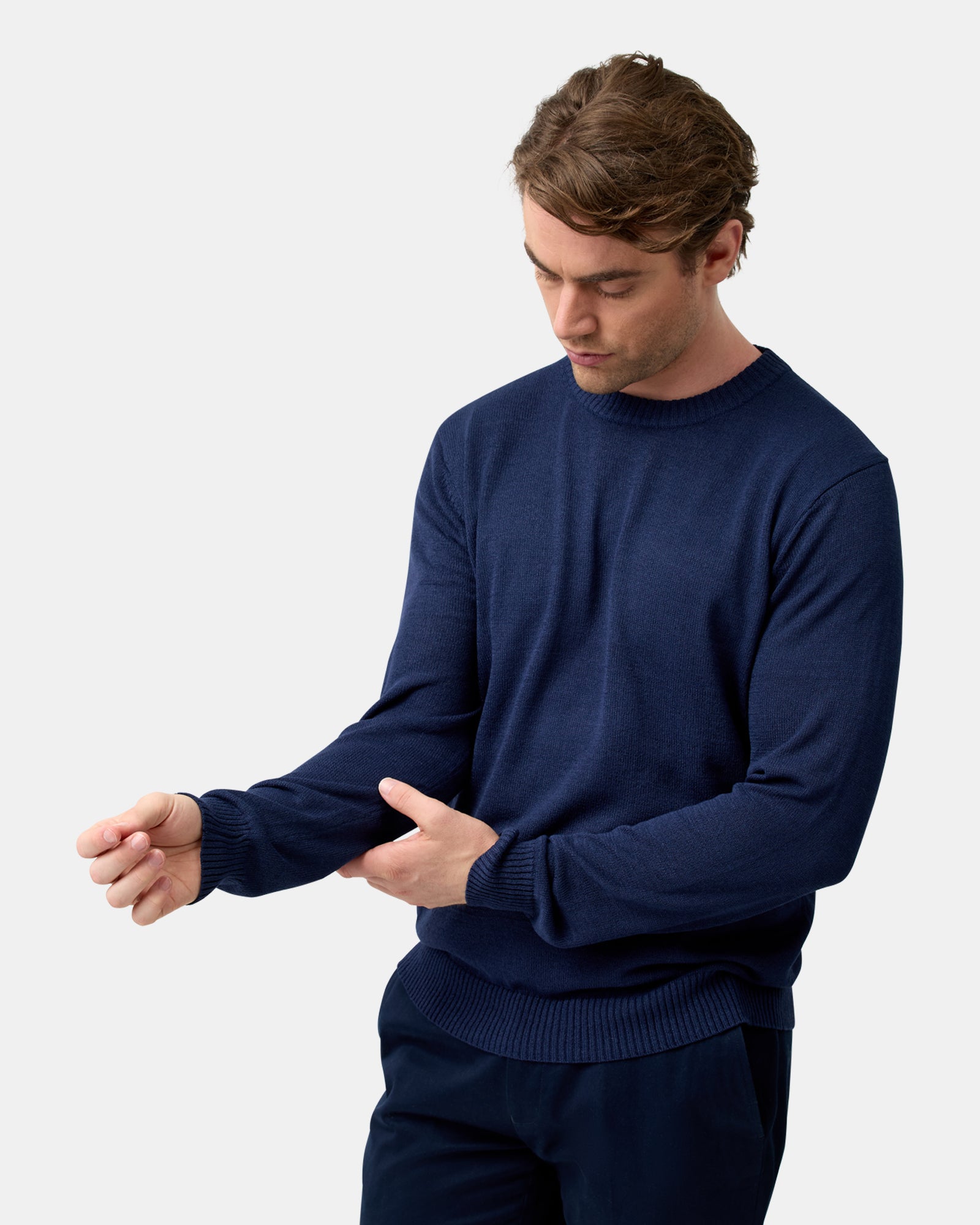 BOUCLE CREW NECK KNIT