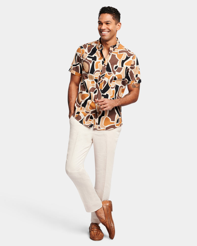 Abstract Print Casual Shirt