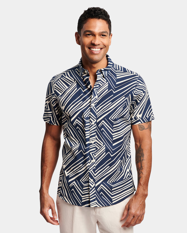 Abstract Print Casual Shirt