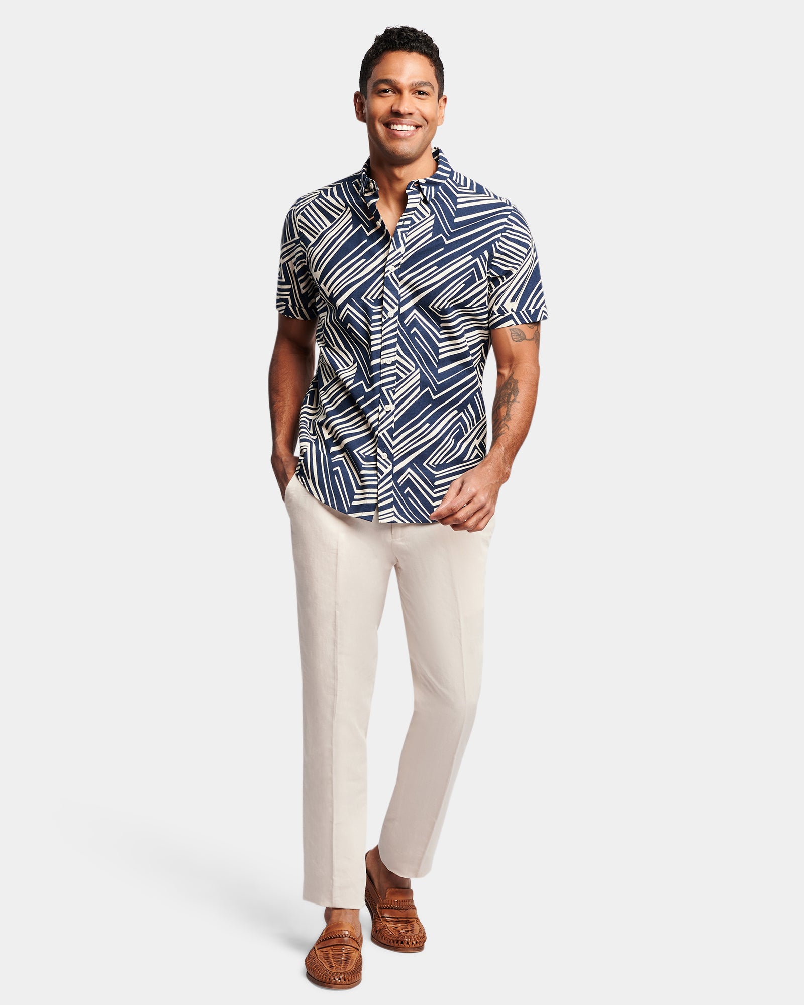 Abstract Print Casual Shirt