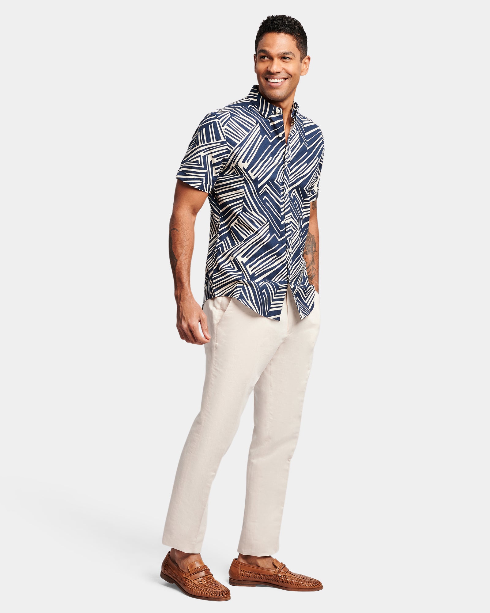 Abstract Print Casual Shirt
