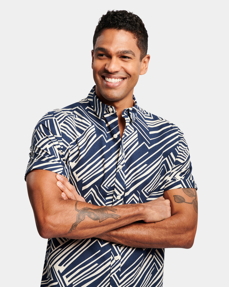 Abstract Print Casual Shirt