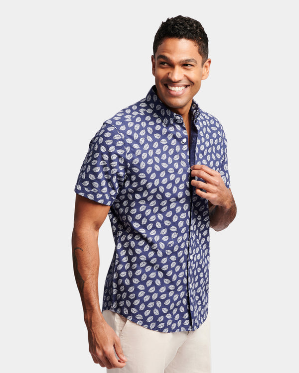 Leaf Print Casual Shirt