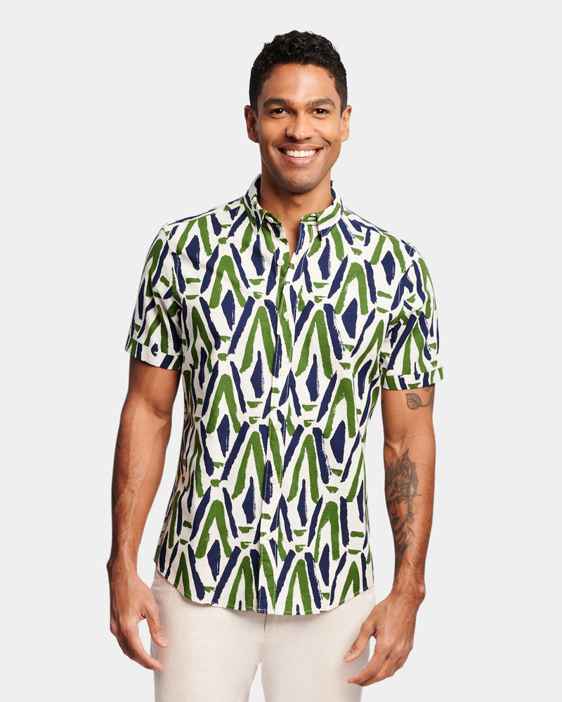 Abstract Print Casual Shirt