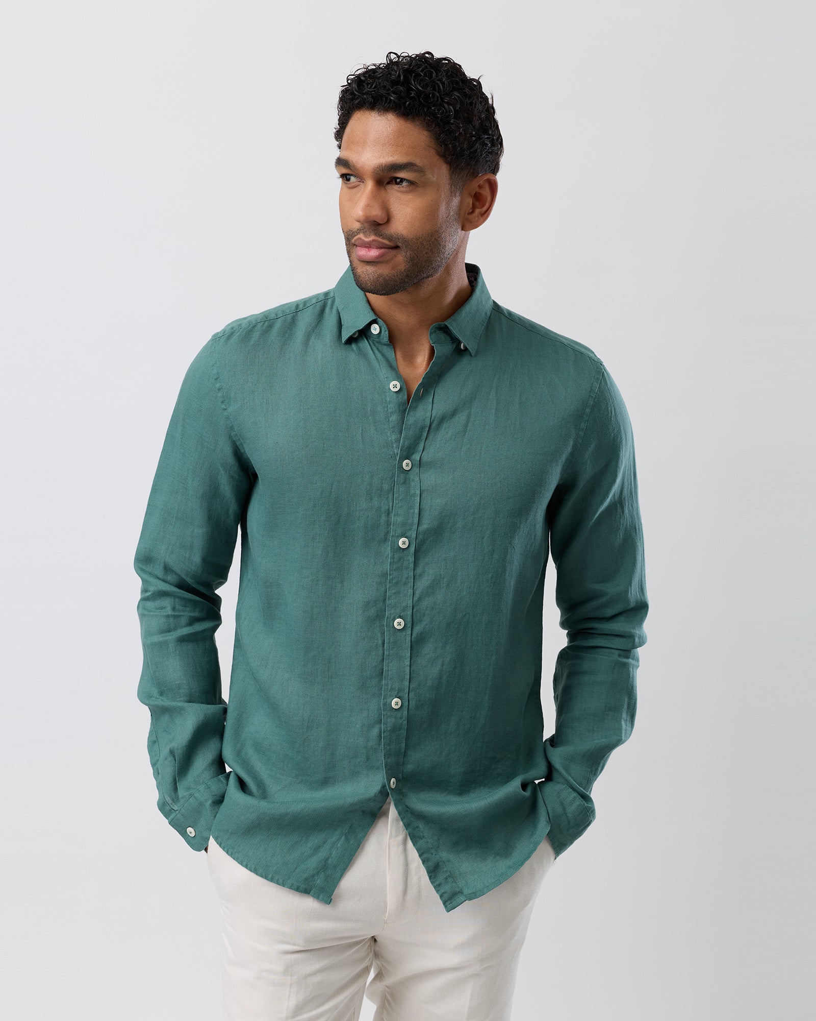LINEN CASUAL L/S SHIRT