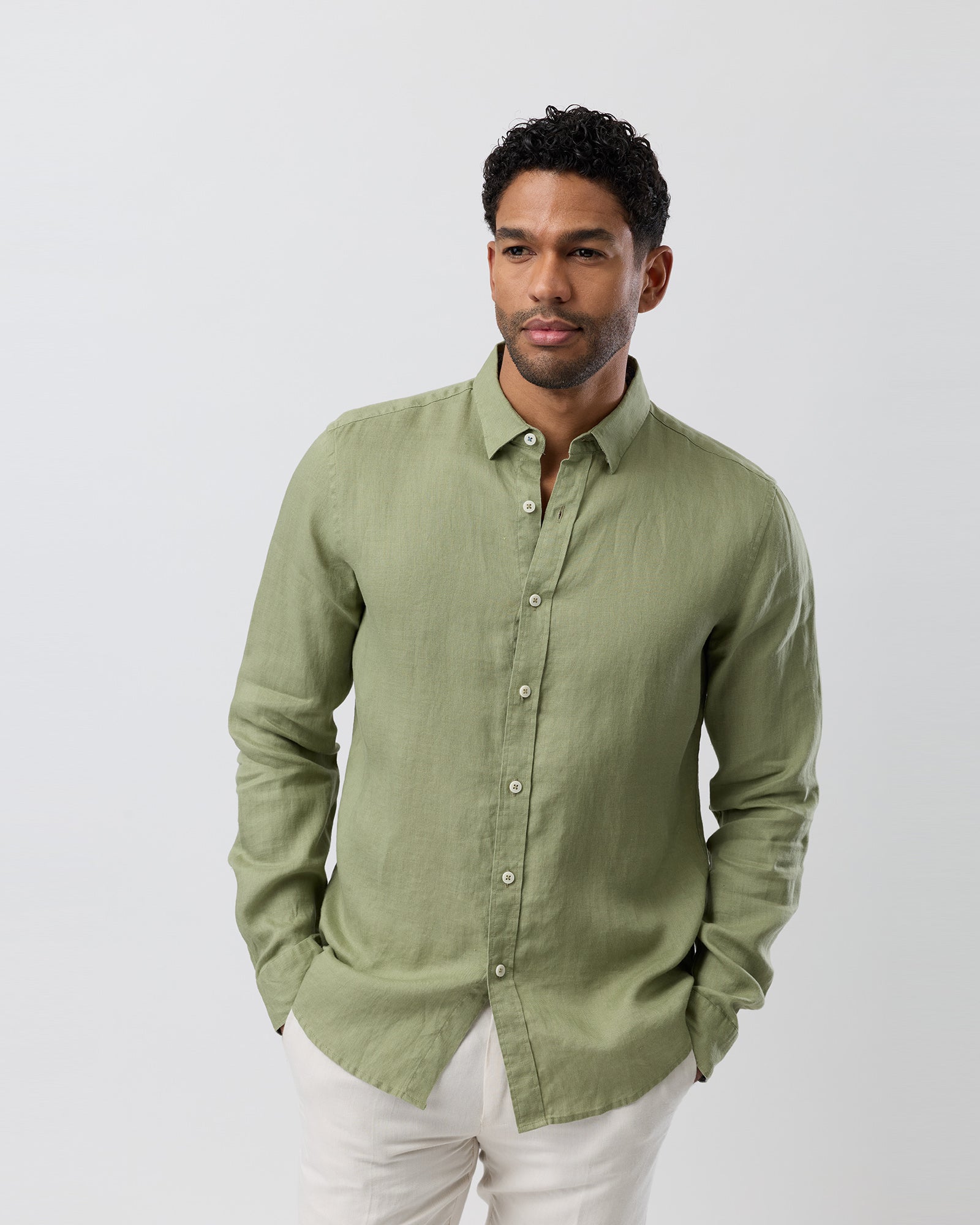LINEN CASUAL L/S SHIRT