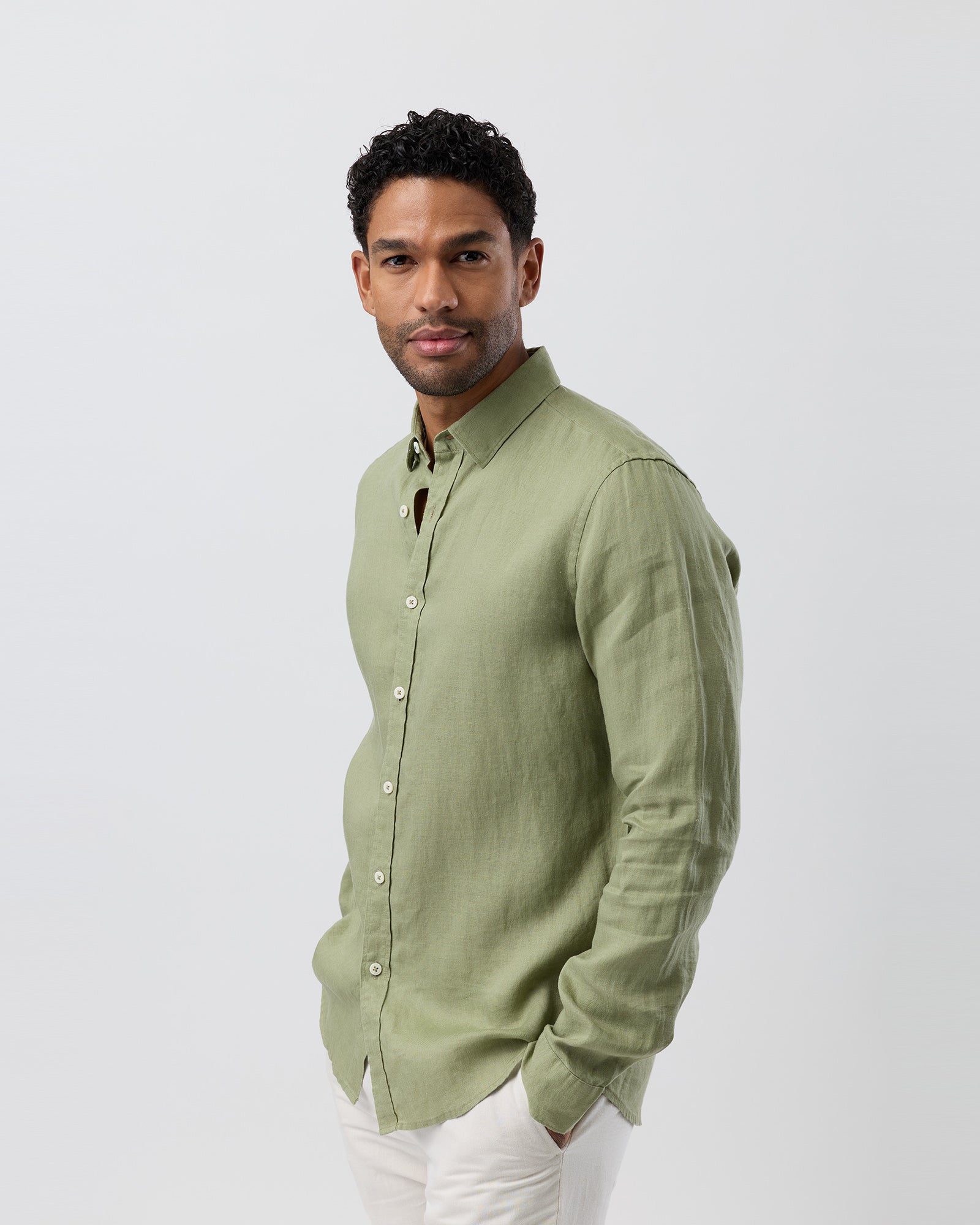LINEN CASUAL L/S SHIRT