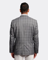 Textured Check Stretch Blazer