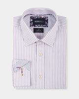 Textured Stripe Slim Fit Dress Shirt