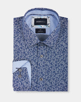 Tonal Print Slim Fit Dress Shirt