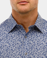 Tonal Print Slim Fit Dress Shirt
