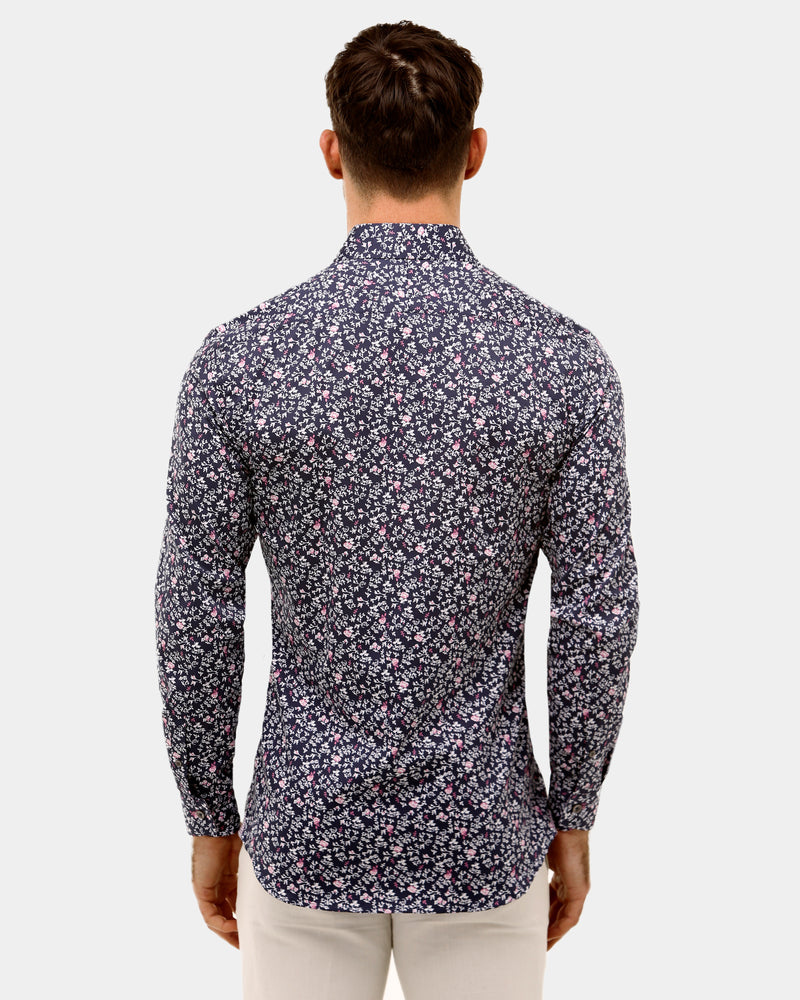 Floral Print Slim Fit Dress Shirt