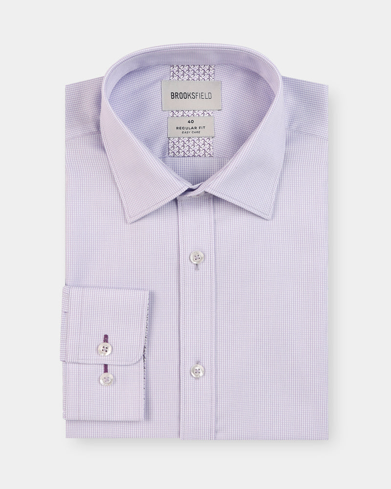 Micro Textured Reg Fit Business Shirt
