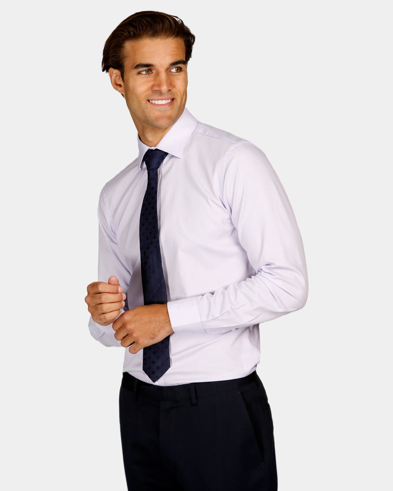 Micro Textured Reg Fit Business Shirt