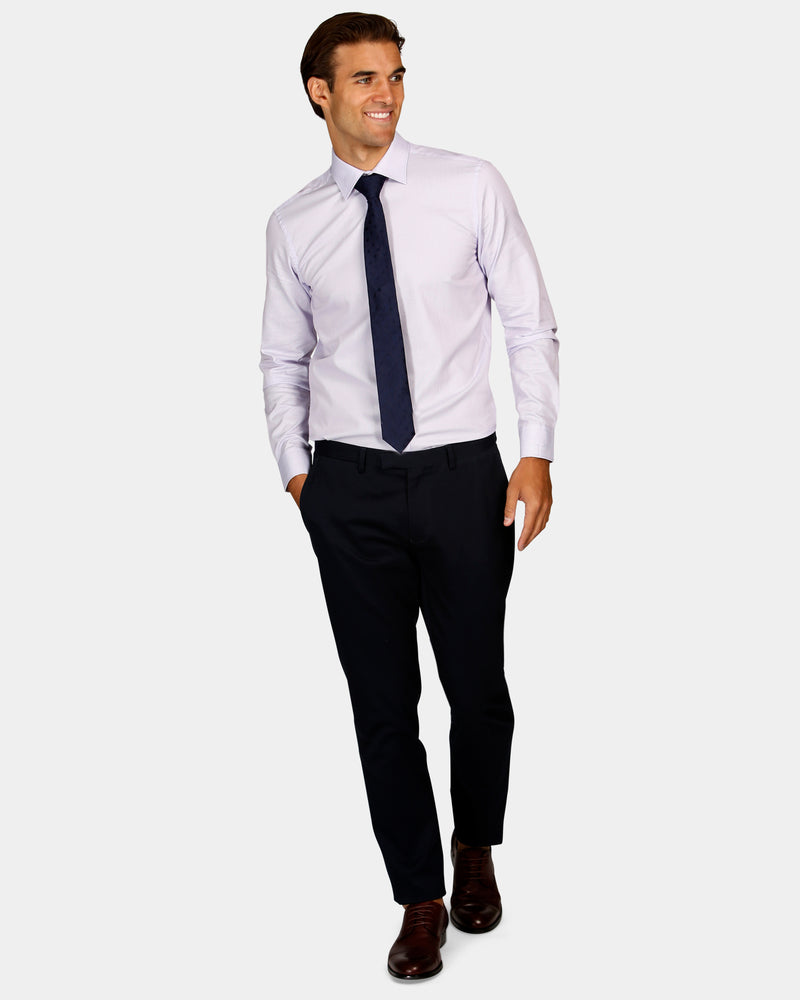 Micro Textured Reg Fit Business Shirt