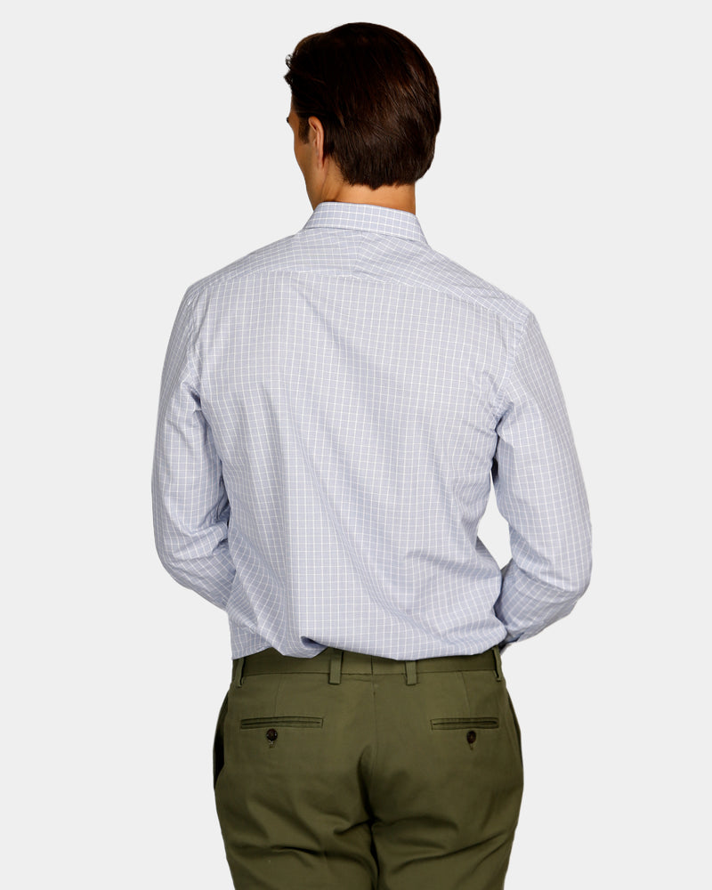 Textured Check Reg Fit Business Shirt