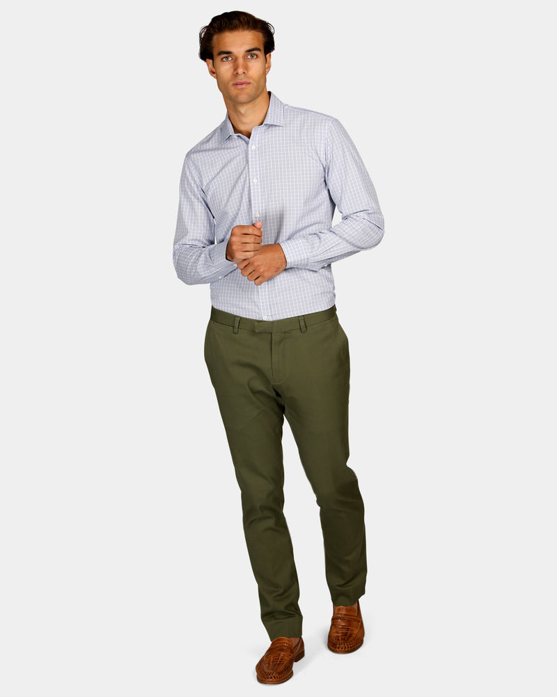 Textured Check Reg Fit Business Shirt