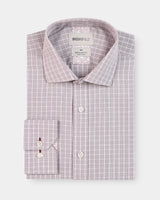 Textured Check Reg Fit Business Shirt