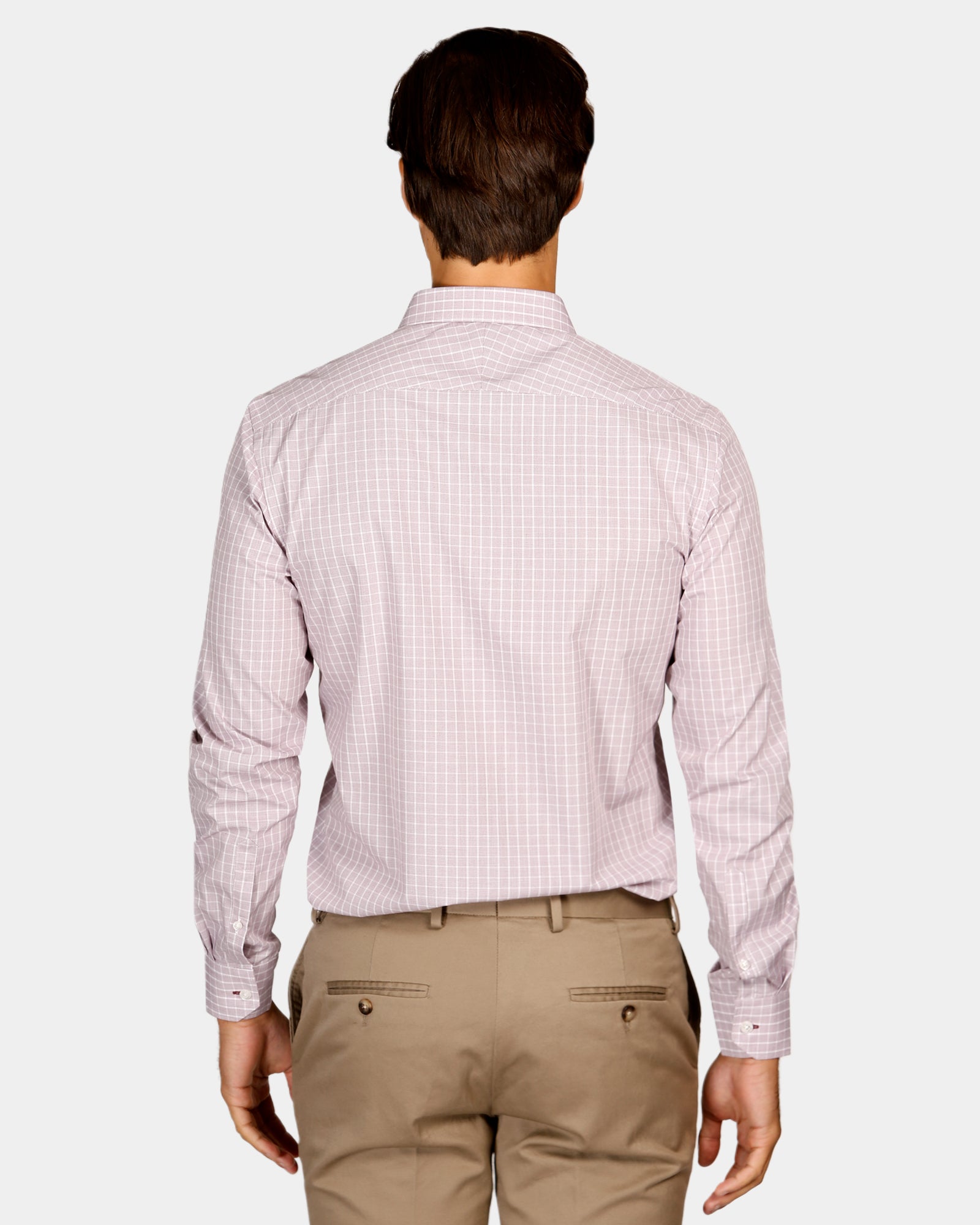 Textured Check Reg Fit Business Shirt