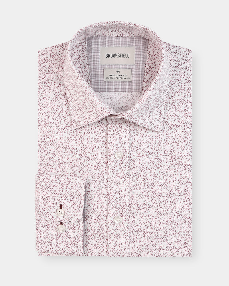 Abstract Print Reg Fit Business Shirt
