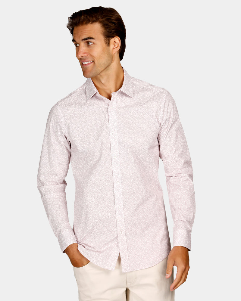 Abstract Print Reg Fit Business Shirt