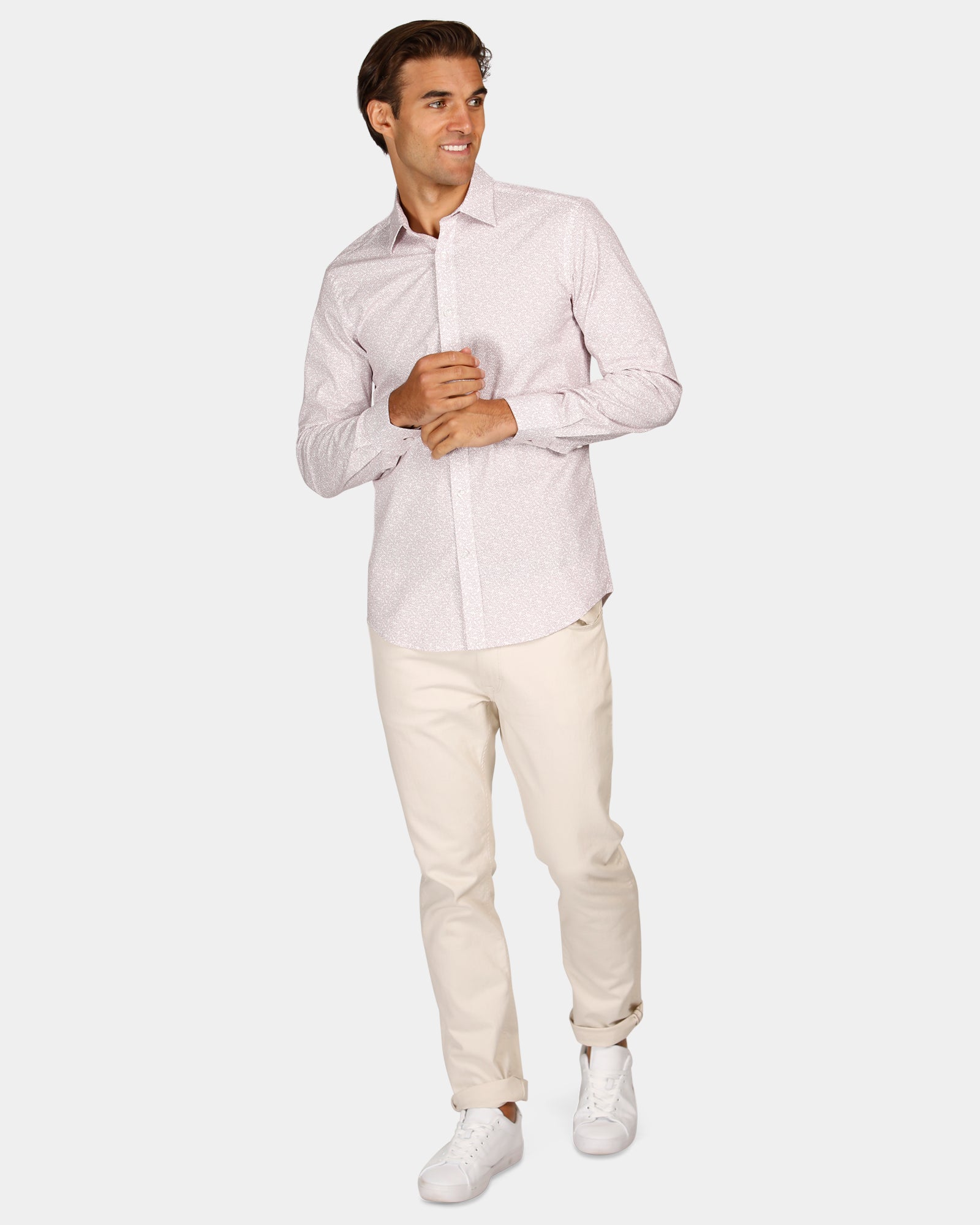 Abstract Print Reg Fit Business Shirt