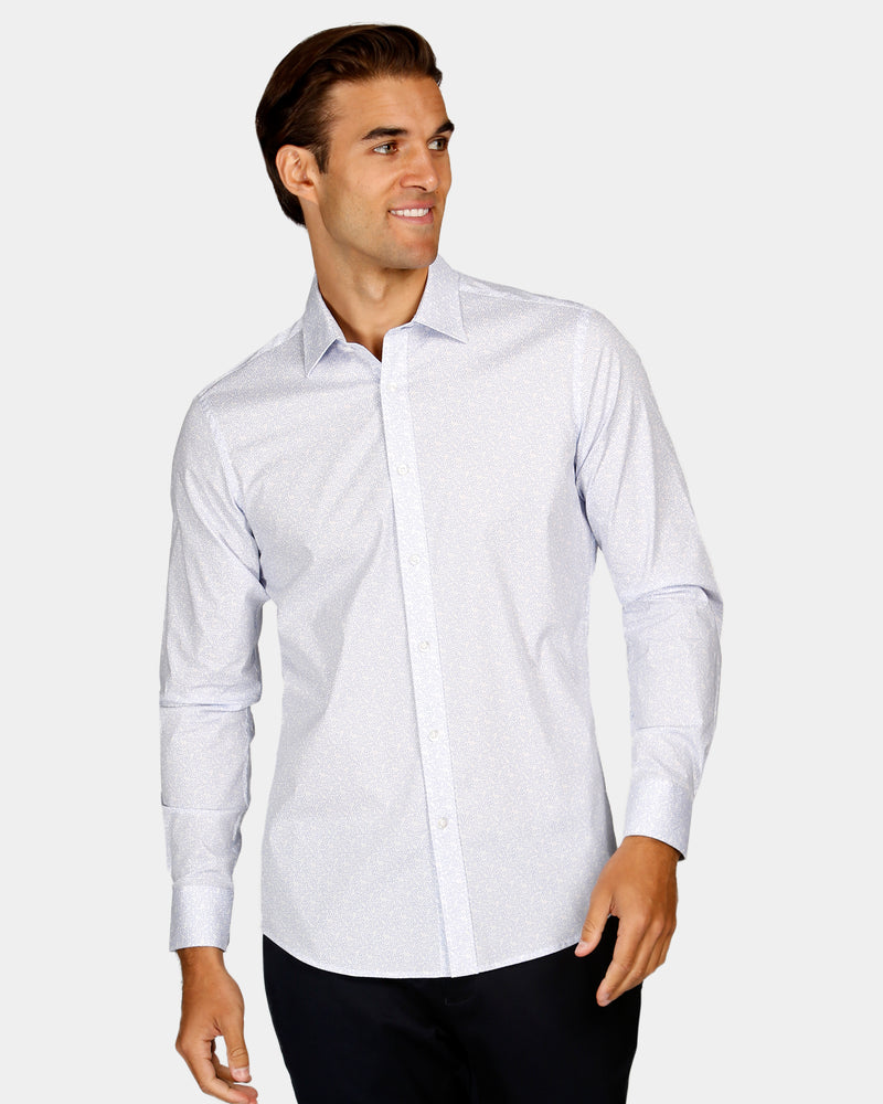 Abstract Print Reg Fit Business Shirt