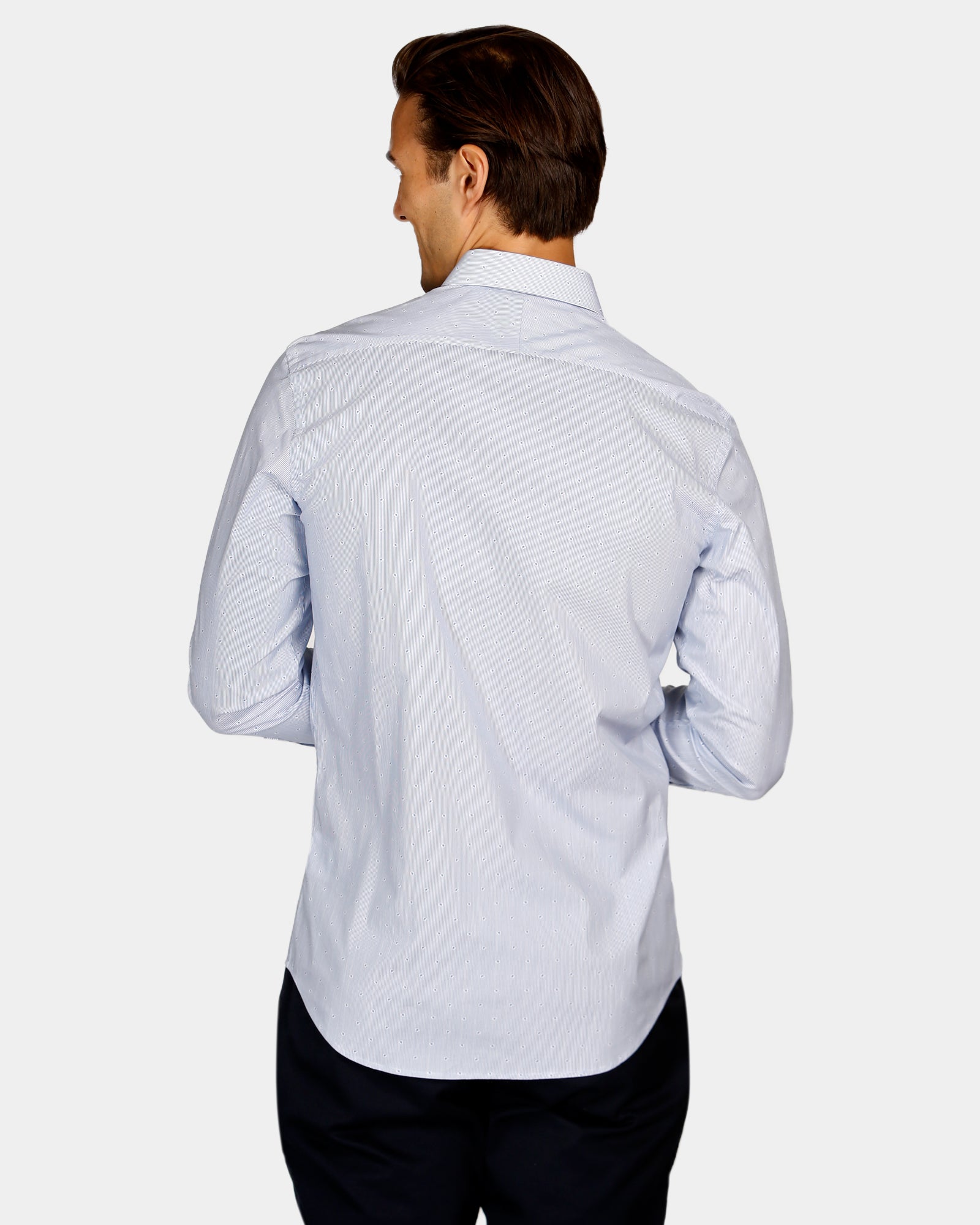 Micro Stripe Print Reg Fit Business Shirt