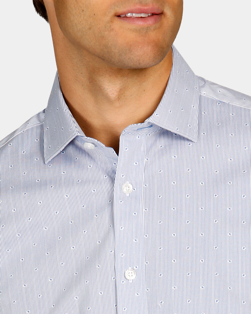 Micro Stripe Print Reg Fit Business Shirt