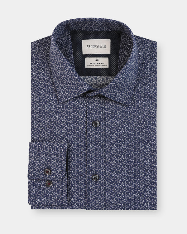 Floral Print Reg Fit Business Shirt