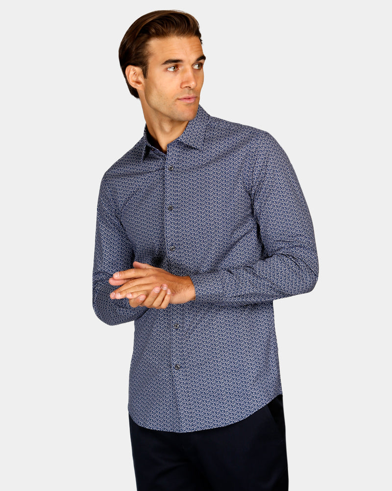 Floral Print Reg Fit Business Shirt
