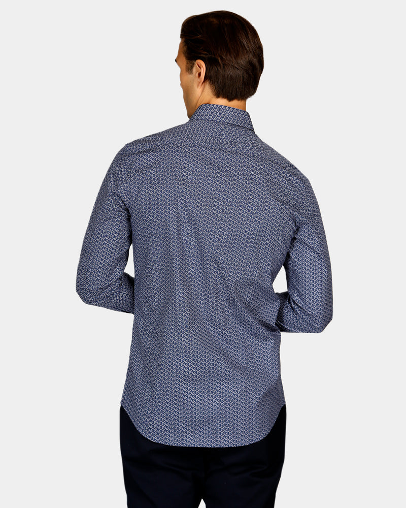 Floral Print Reg Fit Business Shirt
