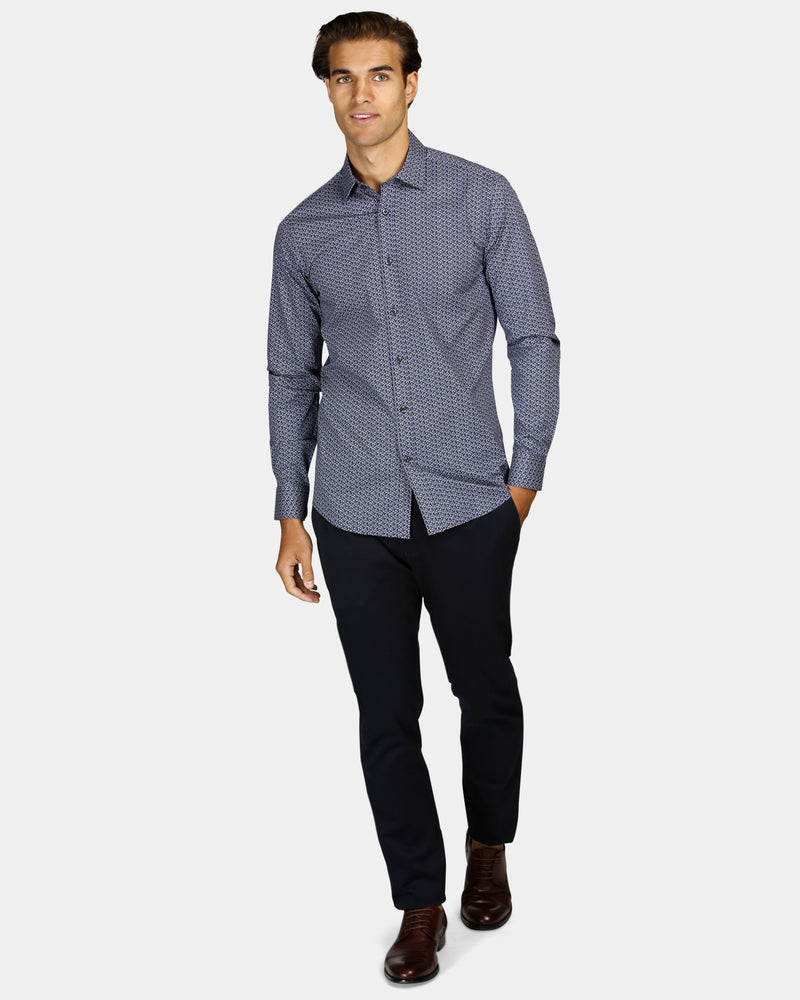 Floral Print Reg Fit Business Shirt