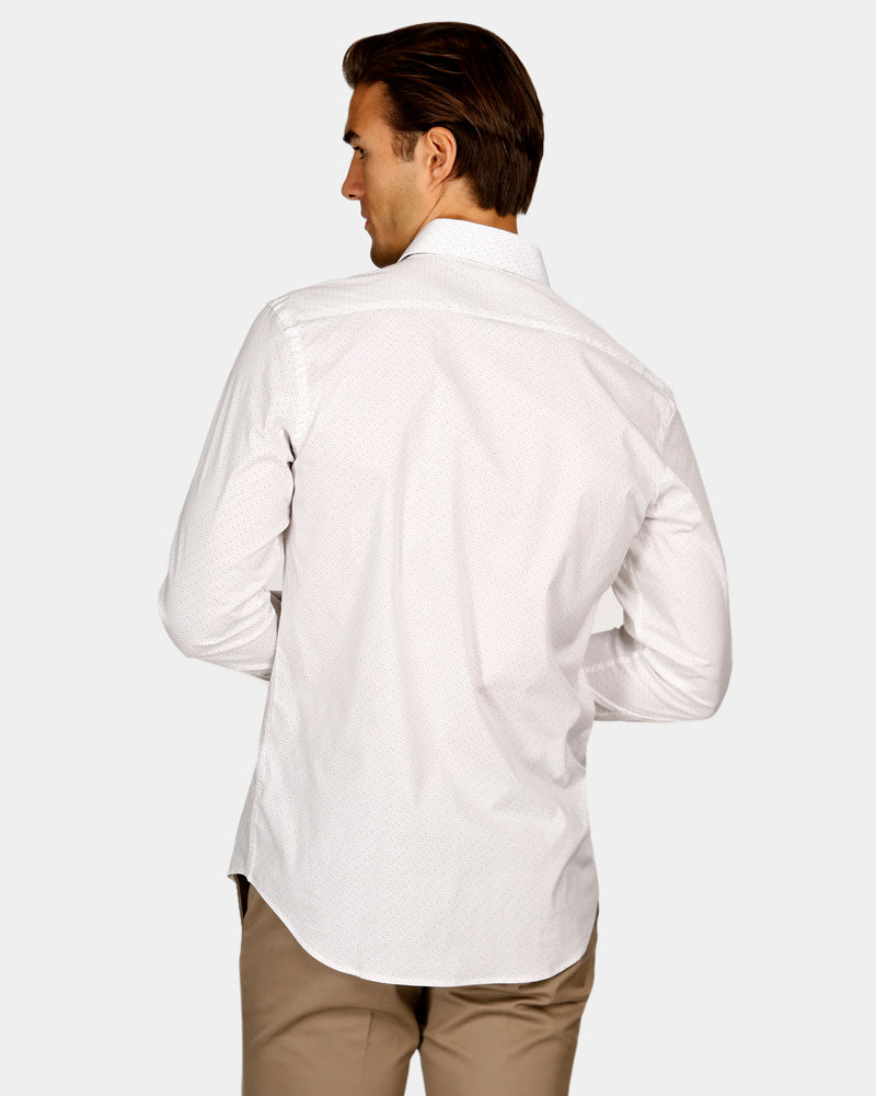 Subtle Print Reg Fit Business Shirt