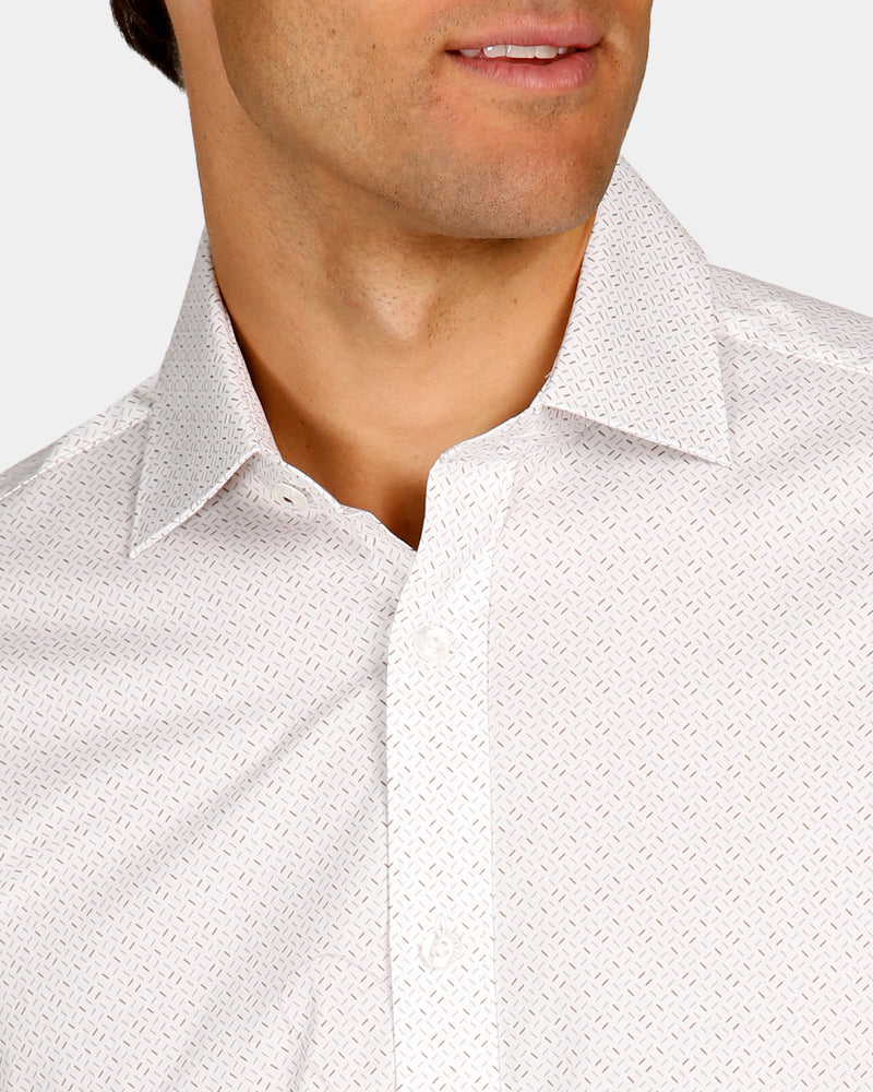 Subtle Print Reg Fit Business Shirt