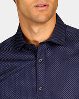 Two-Tone Print Reg Fit Business Shirt