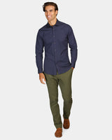 Two-Tone Print Reg Fit Business Shirt