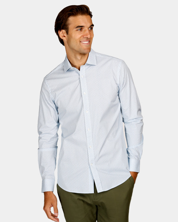 Geo Print Reg Fit Business Shirt
