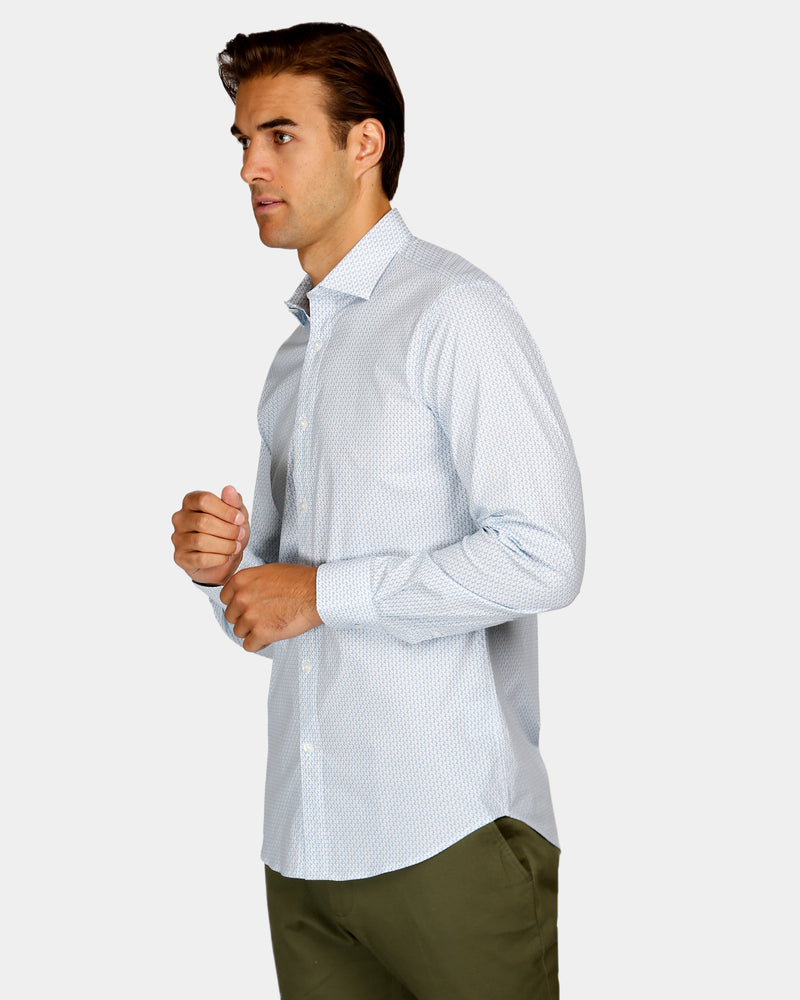 Geo Print Reg Fit Business Shirt
