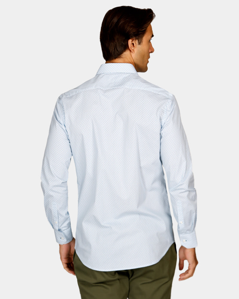 Geo Print Reg Fit Business Shirt