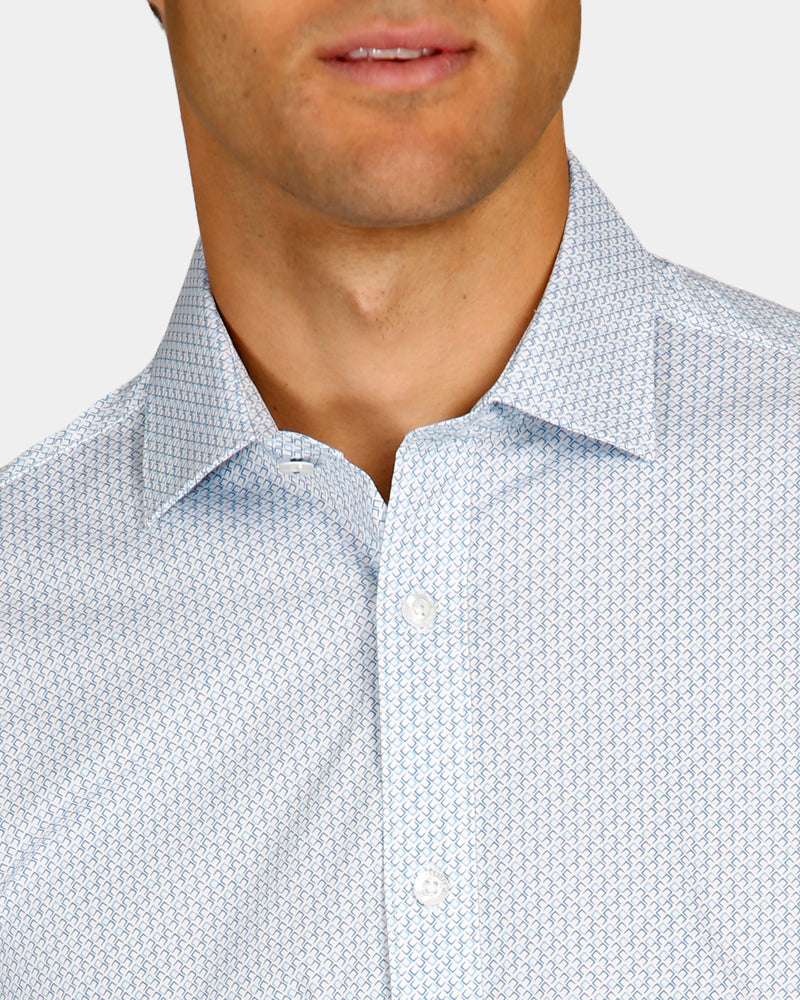 Geo Print Reg Fit Business Shirt