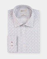 Abstract Print Reg Fit Business Shirt