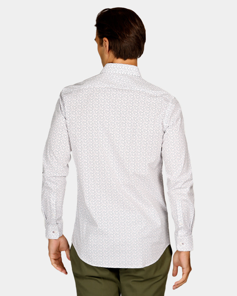 Abstract Print Reg Fit Business Shirt