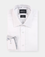Textured Plain Slim Fit Dress Shirt