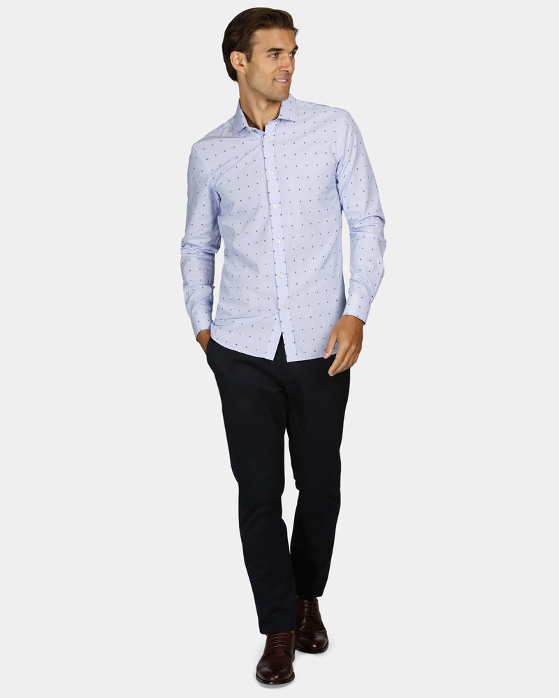 Contrast Dot Slim Fit Dress Shirt