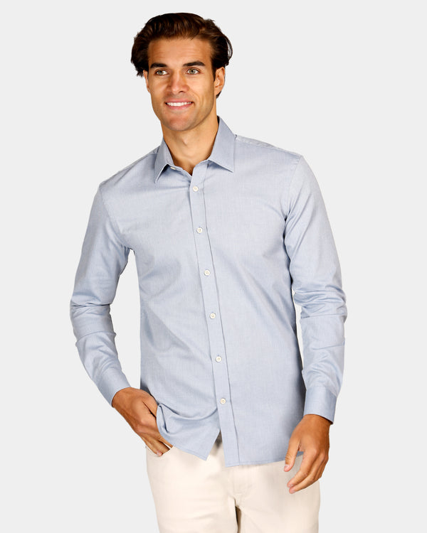 Micro Textured Slim Fit Dress Shirt
