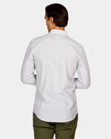 Motif Print Slim Fit Dress Shirt